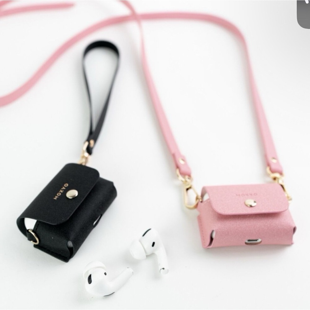 Moxyo AirPod Pro Case With Cross-body And Wrist Straps-color Pink